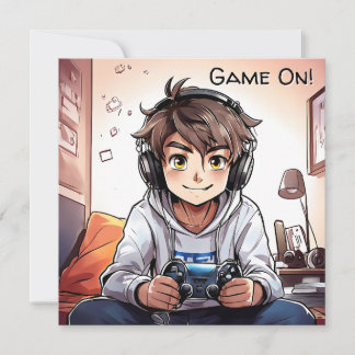 Game On! Video Boy's Gaming Geburtstag Einladung