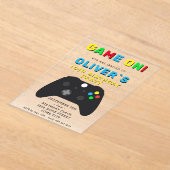 Game On Video Game Controller Gaming Geburtstag Acryleinladungen (Ablage )