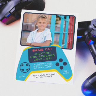 Game On Video Game Foto Boy Geburtstagsparty