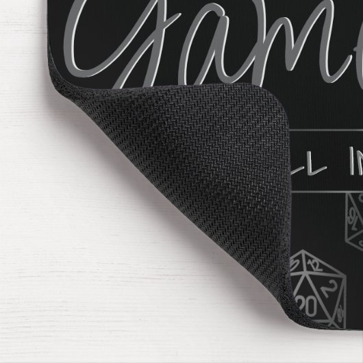 Game On Wird Fantasy Tabop Retro Gamer Dice Mousepad (Ecke)