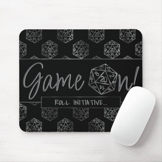 Game On Wird Fantasy Tabop Retro Gamer Dice Mousepad (Mit Mouse)