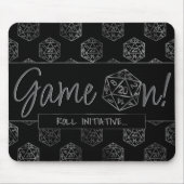 Game On Wird Fantasy Tabop Retro Gamer Dice Mousepad (Vorne)