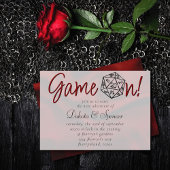 Game On Wird Red Retro Tabop Role Player Dice Einladung