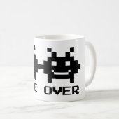 GAME OVER 8-Bit-Pixel-Kunst-Tasse für Hochzeitspaa Kaffeetasse (VorderseiteRechts)