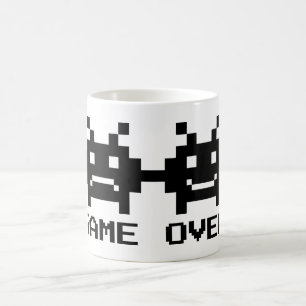 GAME OVER 8-Bit-Pixel-Kunst-Tasse für Hochzeitspaa Kaffeetasse