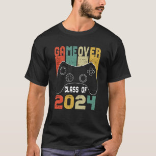 Game Over Abschlussklasse 2024 Videospiele Vintage T-Shirt
