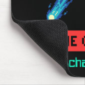 'Game Over' Alien fliegendes UFO Raumschiff, Pixel Mousepad (Ecke)