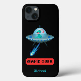 'Game Over' Alien Flying UFO-Raumschiff, Pixel Art Case-Mate iPhone Hülle