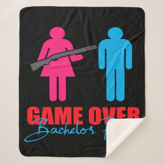 Game Over | Bachelor Party Blanket Sherpadecke (Vorderseite)