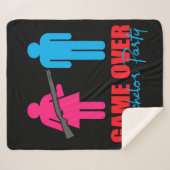 Game Over | Bachelor Party Blanket Sherpadecke (Vorderseite (Horizontal))