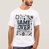 Game Over, Back to School: Monochrome Essentials T-Shirt (Vorderseite)