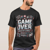 Game Over, Back to School: Retro Vibes T-Shirt (Vorderseite)