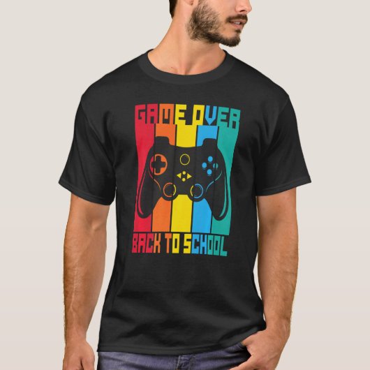 Game Over Back To School Sunset Student Game Contr T-Shirt (Vorderseite)