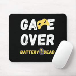 Game Over Batterie Leer Lustiges Gamer-Design Mousepad