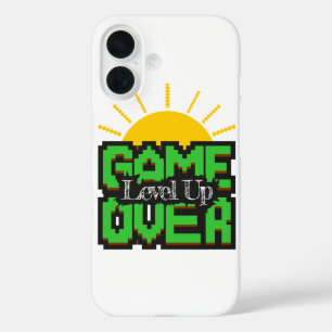 Game Over, beleb retro Spiele mit, Level Up iPhone 16 Hülle
