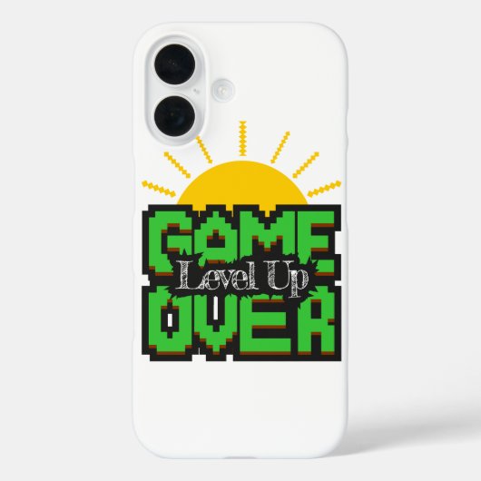 Game Over, beleb retro Spiele mit, Level Up Case-Mate iPhone Hülle (Rückseite)