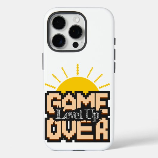 Game Over, belebte Retro-Spiele mit, Level Up Case-Mate iPhone Hülle (Rückseite)