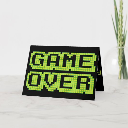 Game Over Birthday Card Karte (Vorderseite)