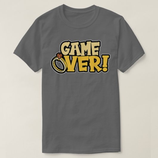 Game Over Bräutigam T-Shirt (Design vorne)