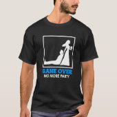 Game Over  Bride and Groom Wedding T-Shirt (Vorderseite)