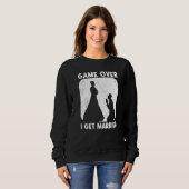 Game over bride groom husband and wife wedding sweatshirt (Vorne ganz)