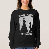 Game over bride groom husband and wife wedding sweatshirt (Vorderseite)
