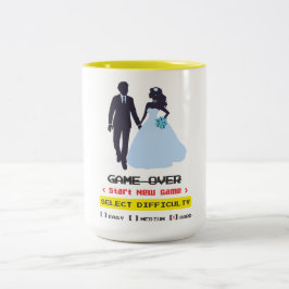 Game Over caneca Zweifarbige Tasse