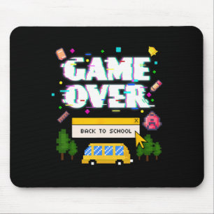 Game Over Ck to School Funny Retro Gamer Teacher S Mousepad
