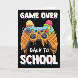 Game Over Ck Zur Schule Lustige Waffel Gamer  Karte
