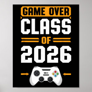 Game Over Cl Von 2026 Gamer Jungen Mädchen Abschlu Poster