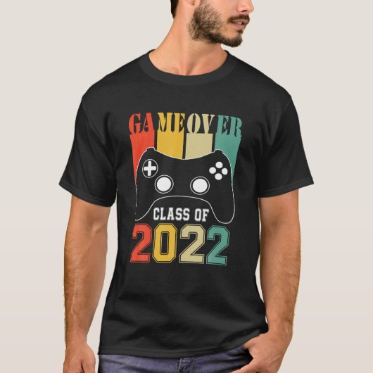 Game Over Class of 2022 Videospiele Funny Graduati T-Shirt (Vorderseite)