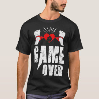 Game Over Design für Bachelor Party nettes Gif T-Shirt