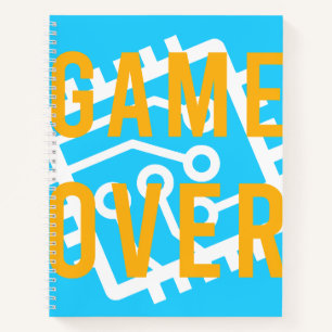 Game Over Digitaler Schaltkreis Notizblock