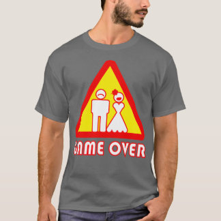 Game Over Funny Stag Hen Wedding Party Geschenk T-Shirt