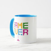 Game Over Gamer Mug – Retro Pixel Gaming Coffee  Tasse (Vorderseite Links)
