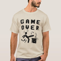 Game Over Gamer Rage Funny Gaming Humor Design