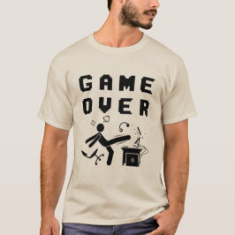 Game Over Gamer Rage Funny Gaming Humor Design T-Shirt