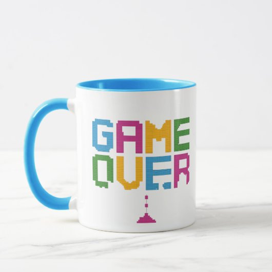 Game Over Gamer Tasse – Retro Pixel Gaming Kaffeet (Links)
