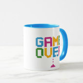 Game Over Gamer Tasse – Retro Pixel Gaming Kaffeet (VorderseiteRechts)