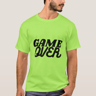 Game Over Gaming-Typografie-T-Shirt T-Shirt