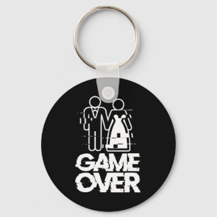 Game Over Glitch Braut Bräutigam Lustige Hochzeit  Schlüsselanhänger