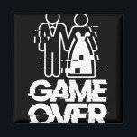 Game Over Glitch Bride Groom Funny Wedding Magnet<br><div class="desc">Game Over Glitch Bride Groom Funny Wedding</div>