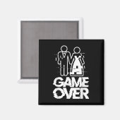 Game Over Glitch Bride Groom Funny Wedding Magnet (Vorderseite/Rückseite)