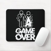Game Over Glitch Bride Groom Funny Wedding Mousepad (Mit Mouse)