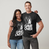 Game Over Glitch Bride Groom Funny Wedding T-Shirt (Unisex)
