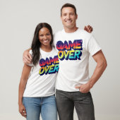 Game Over Glitch Neon T - Shirt Design (Unisex)