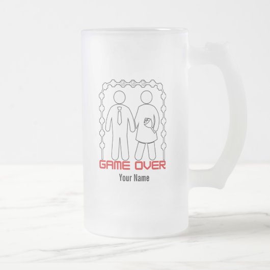 Game over - GO01A 🎮💍 Mattglas Bierglas (Rechts)