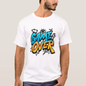 Game Over Graffiti Gamer Design T-Shirt (Vorderseite)