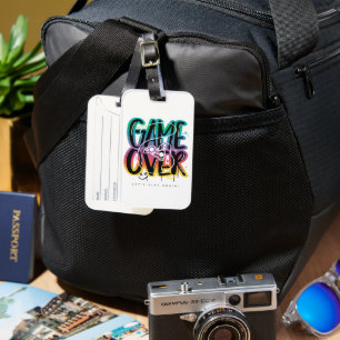 Game over Graffiti Joystick Gamer Gepäckanhänger