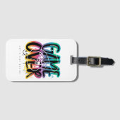 Game over graffiti joystick gamer gepäckanhänger (Vorderseite (Horizontal))